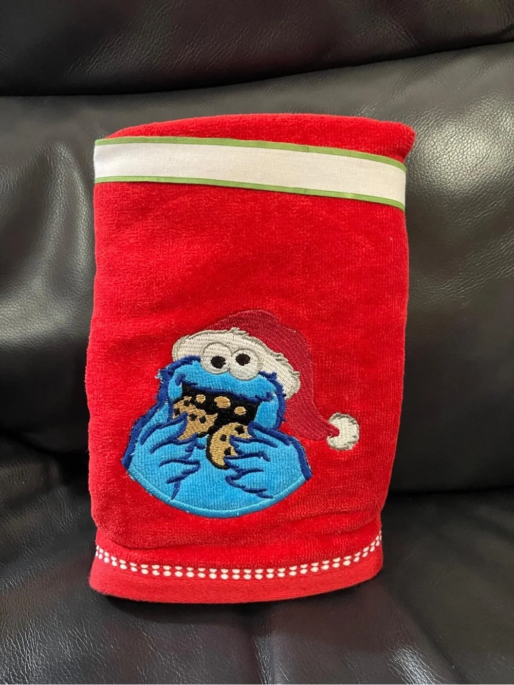 Christmas Sesame Street Cookie Monster Hand Towels, Set of 2